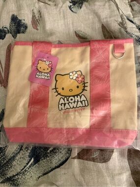 Hello Kitty Aloha Hawaii Pink Mini Canvas Tote ABC Store Hawaii exclusive